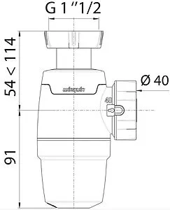 Сифон бутылочный для мойки Wirquin NEO 30987072 Сифон бутылочный для мойки Wirquin NEO 30987072, 2