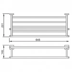Полка для полотенец Aquanet хром 6162 Полка для полотенец Aquanet хром 6162, 2