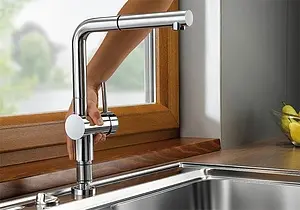 Смеситель для кухни с выдвижным изливом Blanco Linus-S хром 514023 Смеситель для кухни с выдвижным изливом Blanco Linus-S хром 514023, 3