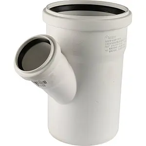 Тройник внутренний бесшумный D=110x50мм Угол 45° Rehau Raupiano Plus 11213041001 Тройник внутренний бесшумный D=110x50мм Угол 45° Rehau Raupiano Plus 11213041001, 1