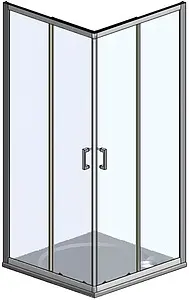 Душевое ограждение 1000x800мм прозрачное/матовое стекло Roltechnik Lega Line LLS2/1000 554-1008000-00-21 Душевое ограждение 1000x800мм прозрачное/матовое стекло Roltechnik Lega Line LLS2/1000 554-1008000-00-21, 3