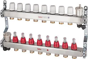 Группа коллекторная с расходомерами 8 отводов 1"в/в x ¾"ек Valtec VTc.586.EMNX.0608 Группа коллекторная с расходомерами 8 отводов 1"в/в x ¾"ек Valtec VTc.586.EMNX.0608, 1