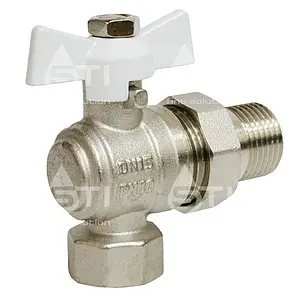 Кран шаровый с американкой угловой ½"в x ½"н STI 01.05.20015 Кран шаровый с американкой угловой ½"в x ½"н STI 01.05.20015, 4