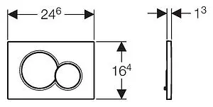 Клавиша смыва для унитаза Geberit Sigma 01 115.770.DW.5 черный глянцевый Клавиша смыва для унитаза Geberit Sigma 01 115.770.DW.5 черный глянцевый, 2