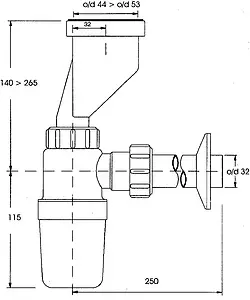 Сифон для писсуара Mc Alpine HC2PO Сифон для писсуара Mc Alpine HC2PO, 2