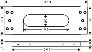 Монтажная панель для монтажа на плитку Hansgrohe sBox 28016000 Монтажная панель для монтажа на плитку Hansgrohe sBox 28016000, 2