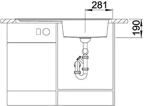 Мойка кухонная Blanco Zenar XL 6S 100 L черный 526059 Мойка кухонная Blanco Zenar XL 6S 100 L черный 526059, 4