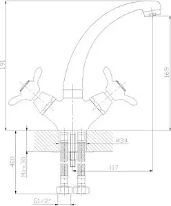 Смеситель для раковины Rossinka хром Q02-64 Смеситель для раковины Rossinka хром Q02-64, 2