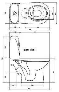 Унитаз-компакт Jika Vega белый 8.2451.4.000.242.9 Унитаз-компакт Jika Vega белый 8.2451.4.000.242.9, 2