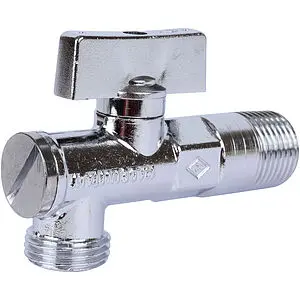 Кран шаровый угловой с фильтром ½"н x ⅜"н x 10ц Bugatti Minnesota 08750001 Кран шаровый угловой с фильтром ½"н x ⅜"н x 10ц Bugatti Minnesota 08750001, 2