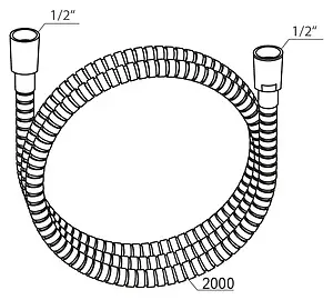 Шланг для душа Ravak 915.02 200см хром X07P341 Шланг для душа Ravak 915.02 200см хром X07P341, 2