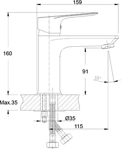 Смеситель для раковины Rossinka хром RS27-11 Смеситель для раковины Rossinka хром RS27-11, 2