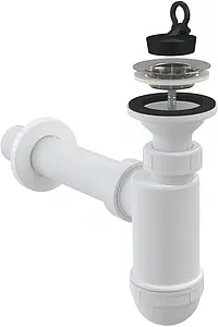 Сифон бутылочный для раковины AlcaPlast белый A41 Сифон бутылочный для раковины AlcaPlast белый A41, 1
