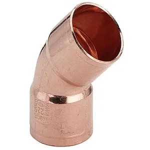 Отвод пайка двухраструбный 15мм угол 45° Viega 95041 100483 Отвод пайка двухраструбный 15мм угол 45° Viega 95041 100483, 1