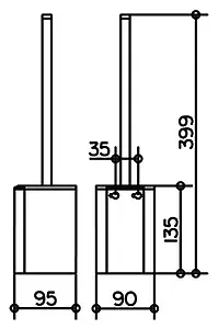Ёршик для унитаза Keuco Plan хром матовый 14972010100 Ёршик для унитаза Keuco Plan хром матовый 14972010100, 4
