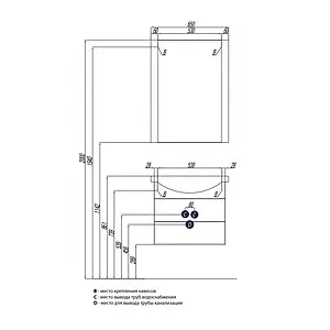 Тумба-умывальник подвесная Aquaton Ария 65 M белый 1A1233K0AA010 Тумба-умывальник подвесная Aquaton Ария 65 M белый 1A1233K0AA010, 2