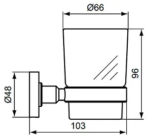 Стакан Ideal Standard IOM хром A9120AA Стакан Ideal Standard IOM хром A9120AA, 2