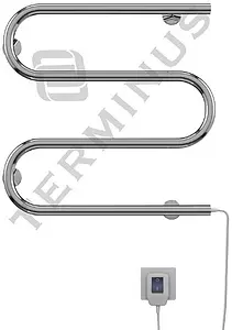 Полотенцесушитель электрический М-образный Terminus Электро 25 ПСЭ М 500х500 полированная сталь 4620768883910 Полотенцесушитель электрический М-образный Terminus Электро 25 ПСЭ М 500х500 полированная сталь 4620768883910, 1