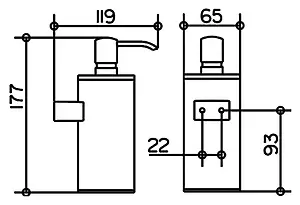 Дозатор для жидкого мыла Keuco Plan хром матовый 14953010100 Дозатор для жидкого мыла Keuco Plan хром матовый 14953010100, 4