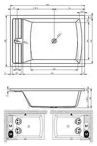 Ванна акриловая Riho SAVONA 190x130 B065001005 Ванна акриловая Riho SAVONA 190x130 B065001005, 5