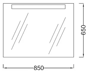 Зеркало с подсветкой Jacob Delafon Presquile 85 EB1109-NF Зеркало с подсветкой Jacob Delafon Presquile 85 EB1109-NF, 3