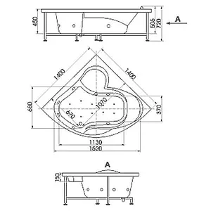 Ванна акриловая BellRado Сандра 140x140 BR7011030-00 Ванна акриловая BellRado Сандра 140x140 BR7011030-00, 2