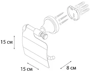 Держатель туалетной бумаги Sofita Crystal хром SF-35010A Держатель туалетной бумаги Sofita Crystal хром SF-35010A, 3