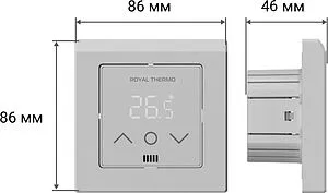 Терморегулятор Royal Thermo Sensonite белый, черный RTS-16 Терморегулятор Royal Thermo Sensonite белый, черный RTS-16, 2