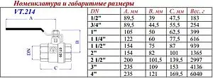 Кран шаровый 1½"в x 1½"в Valtec Base VT.214.N.08 Кран шаровый 1½"в x 1½"в Valtec Base VT.214.N.08, 2