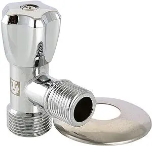 Вентиль регулирующий угловой для бытовой техники ½"н x ¾"н хром Valtec VT.240.TN.0405 Вентиль регулирующий угловой для бытовой техники ½"н x ¾"н хром Valtec VT.240.TN.0405, 1