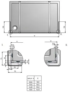 Душевое ограждение 1200мм прозрачное стекло Roltechnik Walk WALK A/1200 934-1200000-00-02 Душевое ограждение 1200мм прозрачное стекло Roltechnik Walk WALK A/1200 934-1200000-00-02, 2