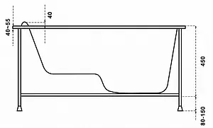 Ванна акриловая Bas Рио 120х70 В 00047 Ванна акриловая Bas Рио 120х70 В 00047, 3