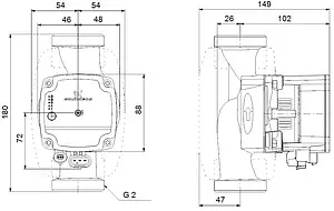 Насос циркуляционный Grundfos Alpha1 L 32-40 180 99199613 Насос циркуляционный Grundfos Alpha1 L 32-40 180 99199613, 2