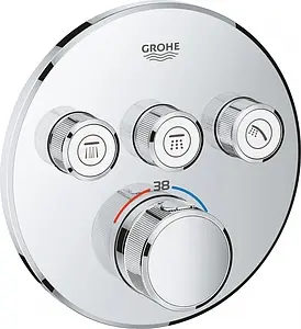 Термостат для 3 потребителей Grohe Grohtherm SmartControl хром 29121000 Термостат для 3 потребителей Grohe Grohtherm SmartControl хром 29121000, 1