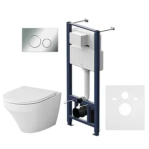 Комплект 6 в 1 Am.Pm Inspire FlashClean IS49051.501700 с кнопкой хром глянцевый Комплект 6 в 1 Am.Pm Inspire FlashClean IS49051.501700 с кнопкой хром глянцевый, 1