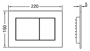 Клавиша смыва для унитаза TECEnow 9240401 хром глянцевый Клавиша смыва для унитаза TECEnow 9240401 хром глянцевый, 2
