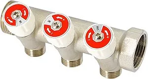 Коллектор регулирующий проходной 3 отвода 1"в/н x ½"к Uni-fitt 404N4230 Коллектор регулирующий проходной 3 отвода 1"в/н x ½"к Uni-fitt 404N4230, 1