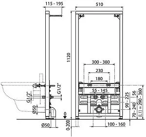 Инсталляция для биде Ravak X01704 Инсталляция для биде Ravak X01704, 2