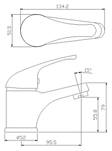 Смеситель для раковины Rossinka хром Y40-11 Смеситель для раковины Rossinka хром Y40-11, 2