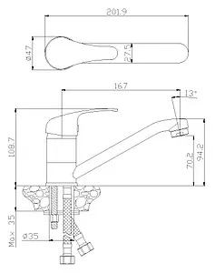 Смеситель для раковины Rossinka хром Y35-22 Смеситель для раковины Rossinka хром Y35-22, 2
