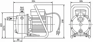 Насос поверхностный Wilo Jet WJ-203-EM 4081225 Насос поверхностный Wilo Jet WJ-203-EM 4081225, 2