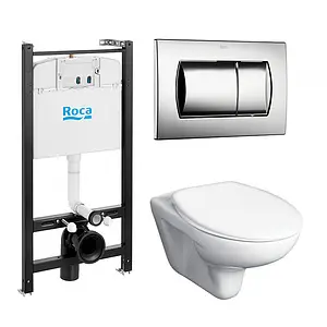 Комплект 5 в 1 Roca Mateo 893100010 с кнопкой хром глянцевый Комплект 5 в 1 Roca Mateo 893100010 с кнопкой хром глянцевый, 1