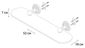 Полка Fixsen Retro бронза FX-83803 Полка Fixsen Retro бронза FX-83803, 3