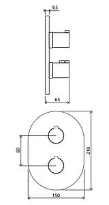 Термостат для 3 потребителей Ravak Chrome CR 067.00 хром X070075 Термостат для 3 потребителей Ravak Chrome CR 067.00 хром X070075, 2
