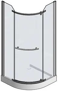 Душевое ограждение 800x800мм прозрачное/матовое стекло Roltechnik Austin AUSTIN/800 N0128 Душевое ограждение 800x800мм прозрачное/матовое стекло Roltechnik Austin AUSTIN/800 N0128, 2