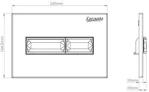 Клавиша смыва для унитаза Loranto Line 7323 черный матовый Клавиша смыва для унитаза Loranto Line 7323 черный матовый, 2