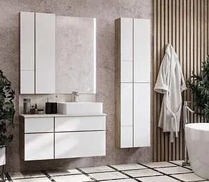 Шкаф двухстворчатый Aquaton Мишель 43 белый/дуб эндгрейн 1A244203MIX40 Шкаф двухстворчатый Aquaton Мишель 43 белый/дуб эндгрейн 1A244203MIX40, 5