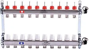 Группа коллекторная с расходомерами 10 отводов 1"в/в x ¾"ек Uni-fitt 450I4310 Группа коллекторная с расходомерами 10 отводов 1"в/в x ¾"ек Uni-fitt 450I4310, 1