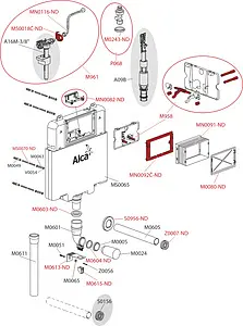 Смывной бачок скрытого монтажа AlcaPlast Basicmodul Slim AM1112B Смывной бачок скрытого монтажа AlcaPlast Basicmodul Slim AM1112B, 2
