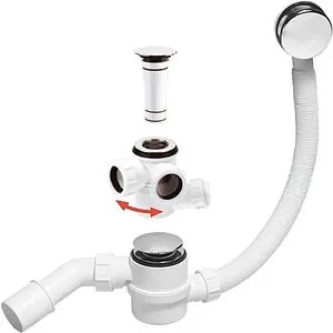 Слив-перелив для ванны Mc Alpine хром MRB11 Слив-перелив для ванны Mc Alpine хром MRB11, 3